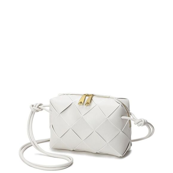 Tiffany & Fred Paris Woven Leather Top Handle Crossbody - Picture 2 of 3